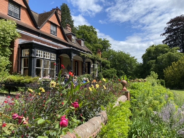 The terrace border at Maples Tearoom featuring beautiful flowers